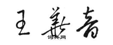 駱恆光王華音草書個性簽名怎么寫