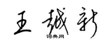 梁錦英王越新草書個性簽名怎么寫