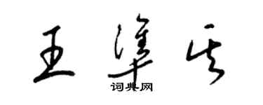 梁錦英王準其草書個性簽名怎么寫