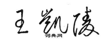 駱恆光王凱陵草書個性簽名怎么寫