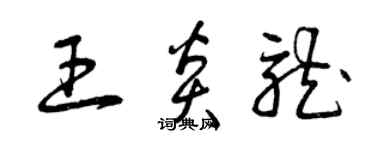 曾慶福王炎龍草書個性簽名怎么寫