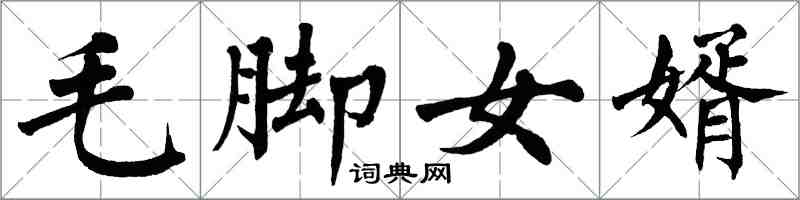 翁闓運毛腳女婿楷書怎么寫