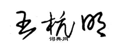 朱錫榮王杭明草書個性簽名怎么寫