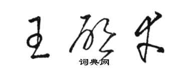 駱恆光王啟幸草書個性簽名怎么寫