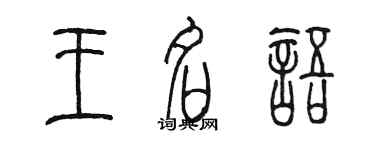 陳墨王名語篆書個性簽名怎么寫