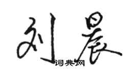 駱恆光劉晨行書個性簽名怎么寫