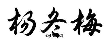 胡問遂楊冬梅行書個性簽名怎么寫