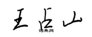 王正良王占山行書個性簽名怎么寫