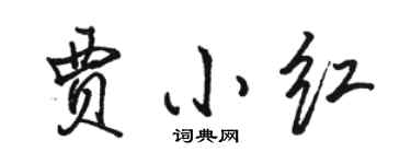 駱恆光賈小紅行書個性簽名怎么寫