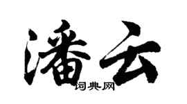 胡問遂潘雲行書個性簽名怎么寫