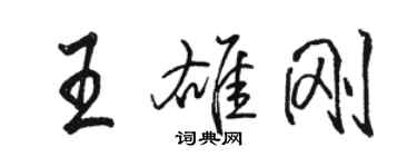 駱恆光王雄剛行書個性簽名怎么寫