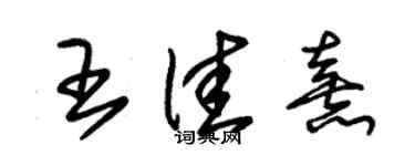朱錫榮王佳熹草書個性簽名怎么寫