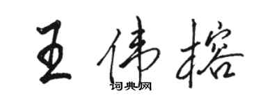 駱恆光王偉榕行書個性簽名怎么寫