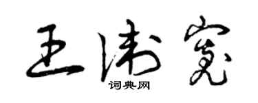 曾慶福王衛寬草書個性簽名怎么寫