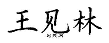 丁謙王見林楷書個性簽名怎么寫