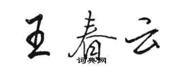駱恆光王春雲行書個性簽名怎么寫