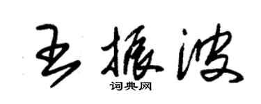 朱錫榮王振波草書個性簽名怎么寫