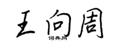 王正良王向周行書個性簽名怎么寫