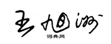 朱錫榮王旭洲草書個性簽名怎么寫