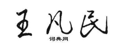 駱恆光王凡民行書個性簽名怎么寫