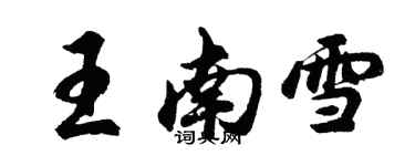 胡問遂王南雪行書個性簽名怎么寫