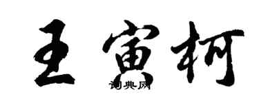 胡問遂王寅柯行書個性簽名怎么寫