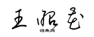 梁錦英王昭花草書個性簽名怎么寫