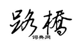 王正良路橋行書個性簽名怎么寫