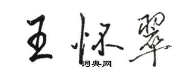 駱恆光王懷翠行書個性簽名怎么寫