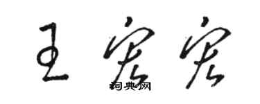駱恆光王宏宏草書個性簽名怎么寫