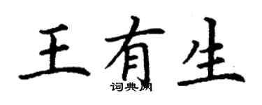 丁謙王有生楷書個性簽名怎么寫