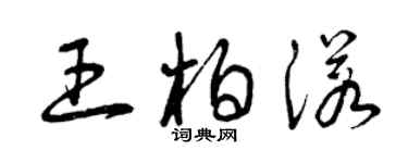 曾慶福王柏諾草書個性簽名怎么寫