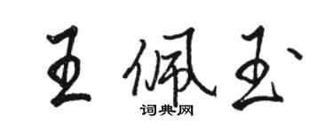 駱恆光王佩玉行書個性簽名怎么寫