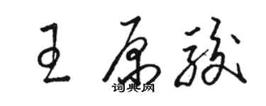 駱恆光王原駿草書個性簽名怎么寫