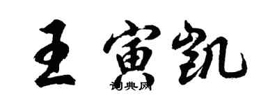 胡問遂王寅凱行書個性簽名怎么寫