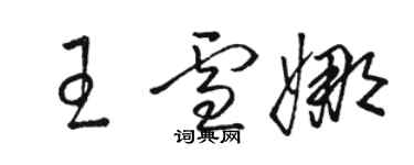 駱恆光王雪娜草書個性簽名怎么寫