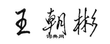 駱恆光王朝彬行書個性簽名怎么寫