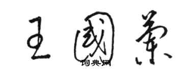 駱恆光王國蘭草書個性簽名怎么寫