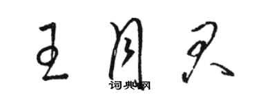 駱恆光王月君草書個性簽名怎么寫