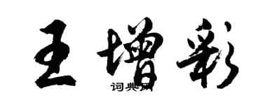 胡問遂王增彩行書個性簽名怎么寫