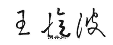 駱恆光王憶波草書個性簽名怎么寫
