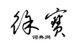 梁錦英徐寶草書個性簽名怎么寫