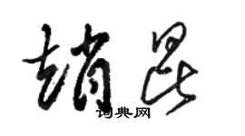 駱恆光趙昆草書個性簽名怎么寫