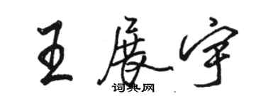 駱恆光王展宇行書個性簽名怎么寫