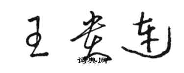 駱恆光王貴連草書個性簽名怎么寫