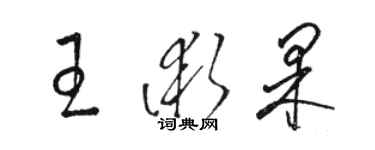 駱恆光王術果草書個性簽名怎么寫