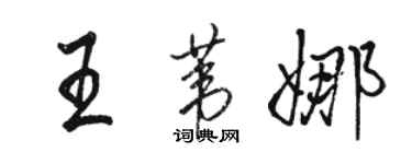 駱恆光王葦娜行書個性簽名怎么寫