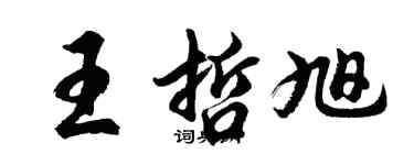 胡問遂王哲旭行書個性簽名怎么寫