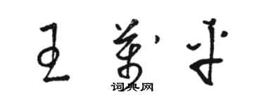 駱恆光王萬平草書個性簽名怎么寫