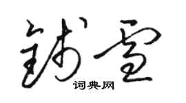 駱恆光錢雪草書個性簽名怎么寫